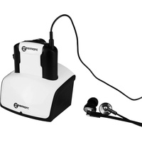 Geemarc Zusatzkopfhörer CL7350 OPTICLIP verstärkter Funk-Fernsehkopfhörer mit Mikrofon und optischem Anschluß (bis zu 125 dB) - Ton- und Balanceregelung