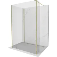 Mexen Kioto Walk-in-Dusche 120 x 80 x 40 cm, transparent, gold - 800-120-080-221-50-00-040