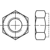 Industrial Quality Supplies Selbstsichernde Sechskantmutter ISO 7042 M 20