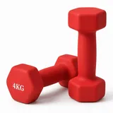 Relaxdays Hanteln 2er Set Gusseisen 4 kg Blau