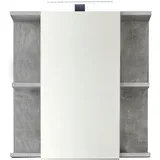 trendteam smart living - Spiegelschrank Nano - Aufbaumaß (BxHxT) 60 x 62 x 20 cm - Farbe Beton Stone melamin) Badspiegel mit Weiß - 184650634