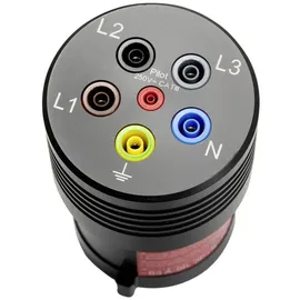 Benning TA 7-63 Messadapter CEE-Stecker 63A 5polig - Buchse 4mm Schwarz