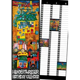 wrner verlag gmbh Hundertwasser Birthday Calendar: 3-Monats-Kalendarium