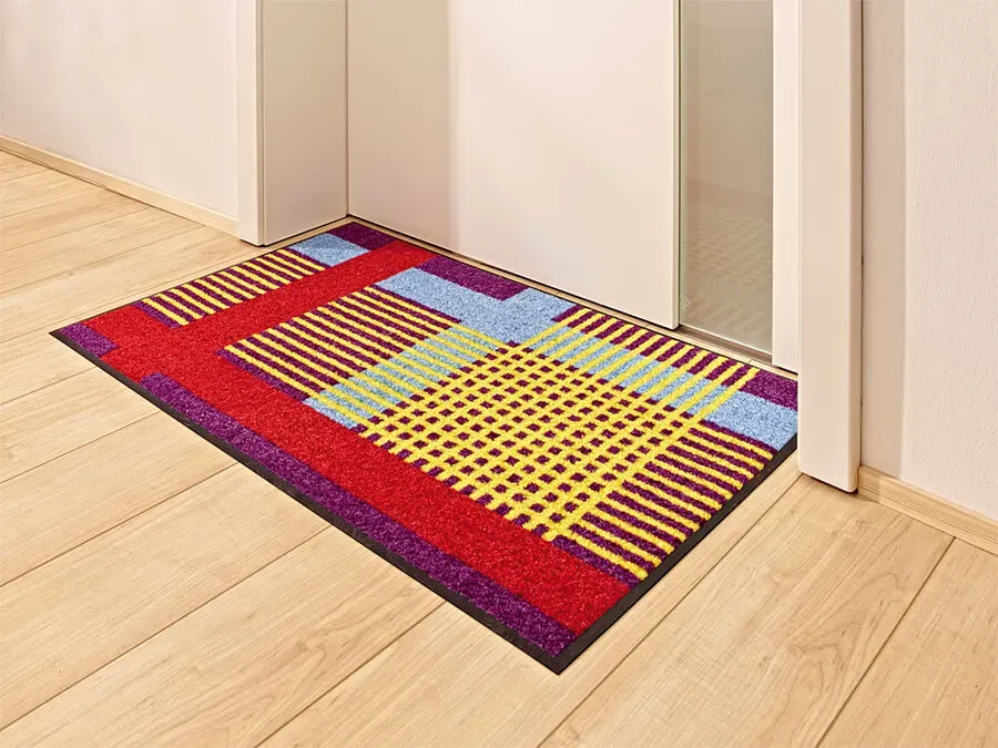Fußmatte Wash & Dry Kleen-Tex Streifen bunt mehrfarbig, 0.6x90x60 cm