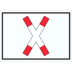 HB-Druck Aufkleber Vorrang Schienenverkehr Symbol A1 (594x841mm)