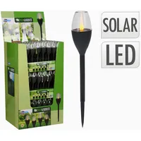 PROGARDEN Gartenfackel Kunststoff Ø 6 x H 37,0 cm 1er Set Mattschwarz/Dunkelgrau