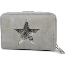 Stylebreaker Geldbörse Damen Portemonnaie grau/silber metallic
