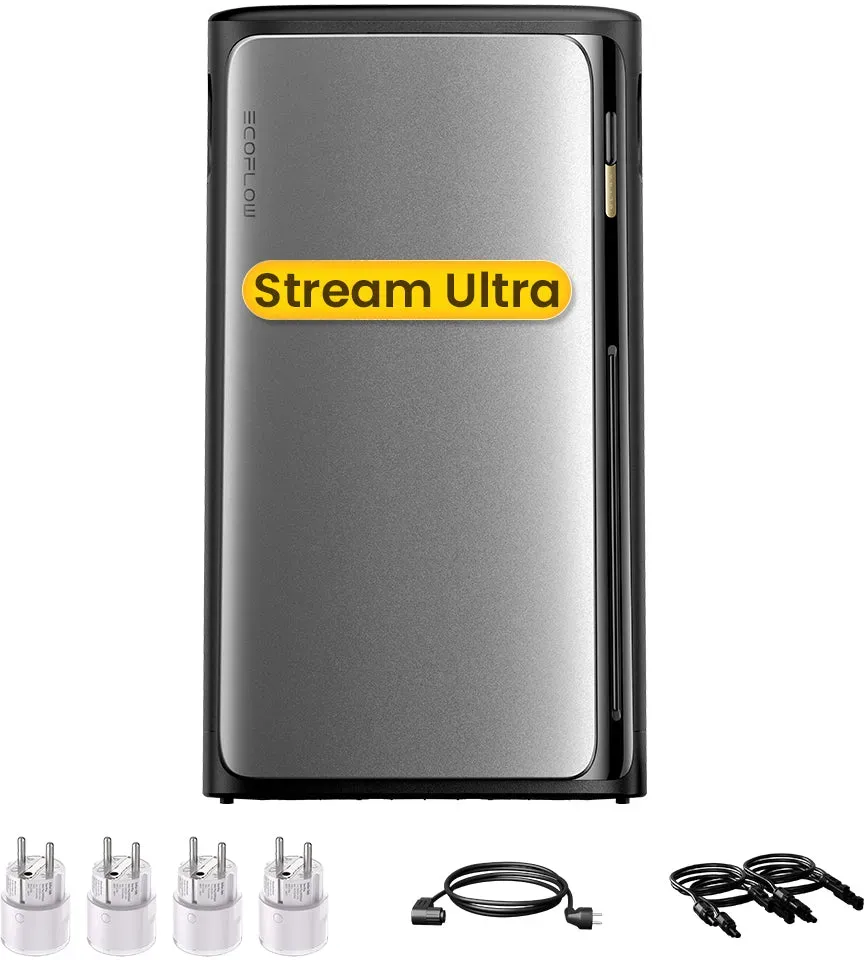 EcoFlow Stream Ultra, All-in-One Speicher für Balkonkraftwerke, by Powerness - Stream Ultra | 1920Wh / 4 x Smart Plug / Powerness Express (Lieferzeit: 5-14 Werktage)