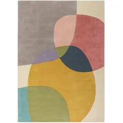 Kadima Design Eleganter Wohnzimmer-Teppich `Aire`, 100% Wolle, Farbe: Multi, 200x290 cm