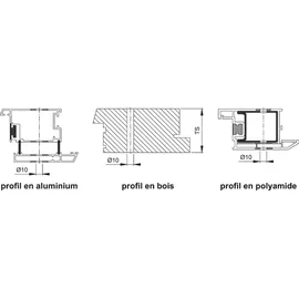 HOPPE HT-Stoßgriff-Befestigung System Nr.5, unsichtbar, TS 67-77mm Metall