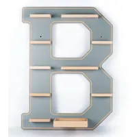 BOARTI Kinderregal Buchstabe B Holz grau