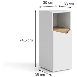 Vicco Marelle Midischrank 30 x 74,5 x 35 cm Weiß/Artisan