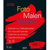 Korsch Verlag Foto-Malen-Basteln Bastelkalender schwarz groß 2026