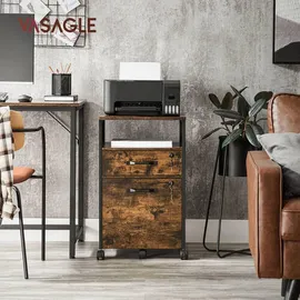 VASAGLE Rollcontainer 42,0 x 44,0 x 69,0 cm braun, schwarz