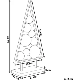 Beliani Weihnachtsbaum Gold 65 cm