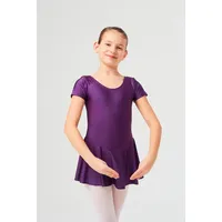 Tanzmuster Kinder Kurzarm Ballett Trikot Marina mit Röckchen aus
