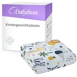 DAILYDREAM Gewichtsdecke für Kinder aus 100% Baumwolle Edition Safari