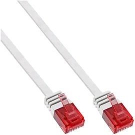 InLine Patch Flachband Netzwerkkabel RJ45 CAT6 U/UTP 1m Weiss