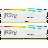 Kingston FURY Beast DDR5 6000MT/s RGB 32GB Kit (2x16GB) CL30 Weiß KF560C30BWEAK2-32