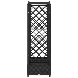 vidaXL Hochbeet mit Rankgitter und Dach 207 x 40 x 126 cm Schwarz