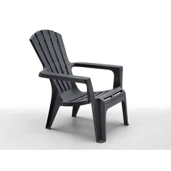 BICA Gartenstuhl Maryland Graphit – Wetterfest & Stapelbar | Outdoor-Gastrostuhl mit Armlehnen