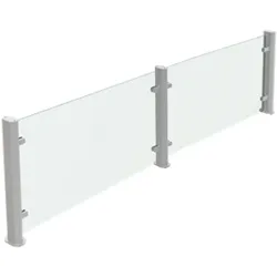 Glasschutz einbau 3 halterungen 2 gläser - 2110x30x420 mm - 12527290 Eurast