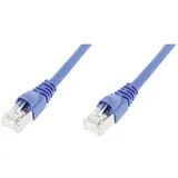 Telegärtner Patchkabel CAT 6a S/FTP 3.00 m Blau Flammwidrig, mit Rastnasenschutz, Flammwidrig, Halogenfrei, UL-zertifiziert 1 St.