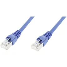 Telegärtner Patchkabel CAT 6a S/FTP 3.00 m Blau Flammwidrig, mit Rastnasenschutz, Flammwidrig, Halogenfrei, UL-zertifiziert 1 St.
