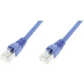 Telegärtner Patchkabel CAT 6a S/FTP 3.00 m Blau Flammwidrig, mit Rastnasenschutz, Flammwidrig, Halogenfrei, UL-zertifiziert 1 St.