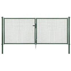 GAH ALBERTS Doppeltor »Wellengitter«, BxH: 316,8 x 1250 cm, zinkphosphatierter Stahl - gruen