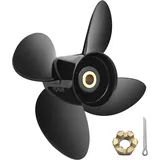 Vevor Außenbordpropeller, Ersatz für OEM 3587522, 4-Blatt 14-1/4 Zoll x 19 Zoll Pitch Aluminium-Bootspropeller, kompatibel mit Volvo Penta SX-Antrieb aller Modelle, mit 19 Zahnverzahnungen, Rechts