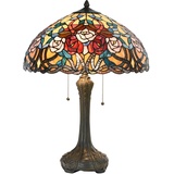 Tiffany Tischlampe Ø 46x64 cm rot bunt