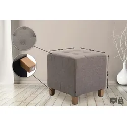 CLP Sitzhocker Pharao taupe