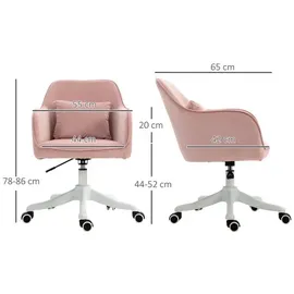Vinsetto Bürostuhl Samt rosa