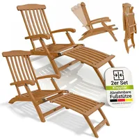 Juskys Evia Sonnenliege 196 x 54 x 95 cm Natur