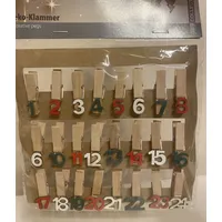 Adventskalender Zahlen Buttons Nummer 1-24 zum Weihnachtskalender selber Holz