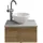 Saphir Waschtisch Serie 6915 Waschschale mit Unterschrank für Gästebad, Gäste WC (3-St., Keramik-Aufsatzbecken, Waschtischplatte, Waschtischunterschrank), 51 cm breit, 1 Tür, Waschtischplatte, kleine Bäder, ohne Armatur braun|grau