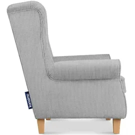 Konsimo Ohrensessel Miles 82 x 105 x 97 cm Grau