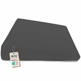 Herlag Keilkissen Stella, Ergonomisches Sitzkeilkissen 33x37x7/2cm Waschbarer Bezug schwarz