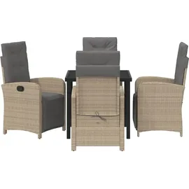 vidaXL Garten Essgruppe 5-tlg. Beige