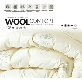 sei design heimtextilien inh. i. richter Winterbettdecke WOOL Comfort Collection, 220x200 - Creme
