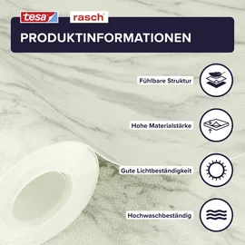 tesa rasch Carrara Vliestapete 6 m x 0,30 m 1 St Beige/Grau/Weiß