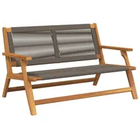 VidaXL Gartenbank Grau 76x122x73 cm Massives Akazienholz