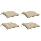 vidaXL Palettenkissen 4 Stk. Beige 50x50x7 cm Oxford-Gewebe