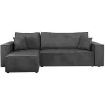 Mirjan24 Ecksofa Dunkelgrau, Textil, 5-Sitzer, L-Form,L-Form, 244x145 cm, Wohnzimmer, Sofas & Couches, Wohnlandschaften, Ecksofas
