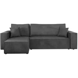 Mirjan24 Ecksofa Dunkelgrau, Textil, 5-Sitzer, L-Form,L-Form, 244x145 cm, Wohnzimmer, Sofas & Couches, Wohnlandschaften, Ecksofas