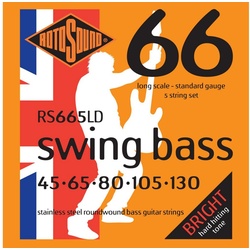 Rotosound Saiten, Bass Saiten RS665LD 5er 45-130 Swing Bass 66, Stainless Steel