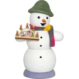 Kuhnert Schneemann Schwibbogen Echt Erzgebirge Rauchfigur Holz
