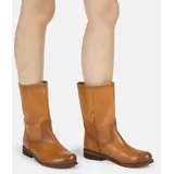felmini wide fit Stiefel Stiefel Leder | Braun - 40