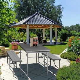 Relaxdays Gartentisch klappbar 166 x 78 x 76 cm Braun